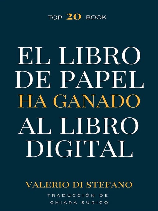 Title details for El libro de papel ha ganado al libro digital by Valerio Di Stefano - Wait list